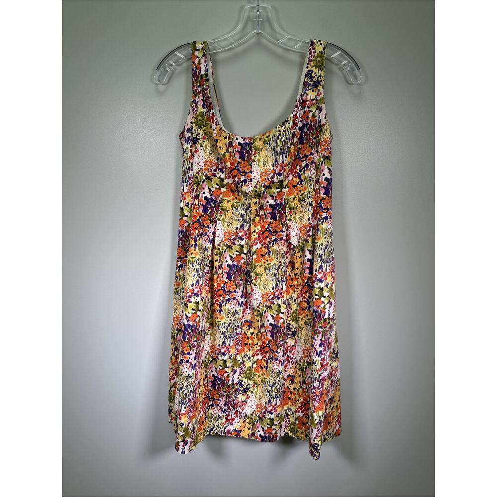 Nine West‎ Dress 2 Floral Mini Multicolor Scoop Neck Sleeveless Bloomcore Spring